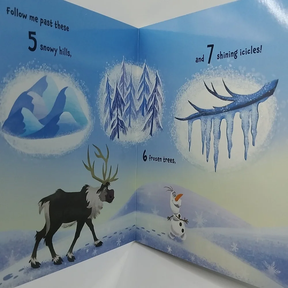 Disney Frozen Olaf's 1-2-3 Counting Board Book 2013 Winter Christmas Early Read - Picture 8 of 14